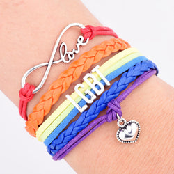 Leather LGBT Bracelet