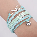 Leather LGBT Bracelet