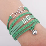 Leather LGBT Bracelet