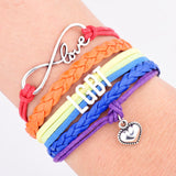 Leather LGBT Bracelet