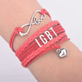 Leather LGBT Bracelet
