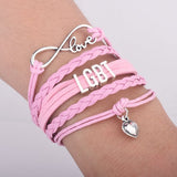 Leather LGBT Bracelet