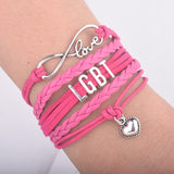 Leather LGBT Bracelet