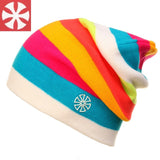 Uni-Sex Rainbow Stripes Knitted Beanie