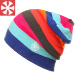 Uni-Sex Rainbow Stripes Knitted Beanie