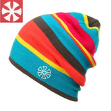 Uni-Sex Rainbow Stripes Knitted Beanie
