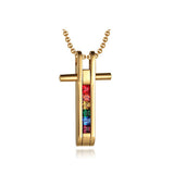 Cross Rainbow Necklace