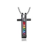 Cross Rainbow Necklace