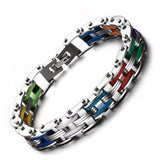 Rainbow Stainless Steel Clasp Bracelet