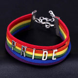 Pride Leather Rainbow Bracelet