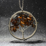 Chakra Tree Of Life Natural Stone Necklace