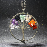 Chakra Tree Of Life Natural Stone Necklace