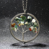 Chakra Tree Of Life Natural Stone Necklace