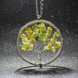 Chakra Tree Of Life Natural Stone Necklace