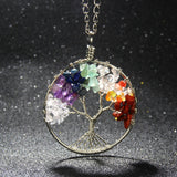 Chakra Tree Of Life Natural Stone Necklace