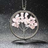 Chakra Tree Of Life Natural Stone Necklace