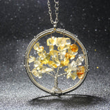 Chakra Tree Of Life Natural Stone Necklace