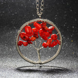 Chakra Tree Of Life Natural Stone Necklace