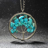Chakra Tree Of Life Natural Stone Necklace
