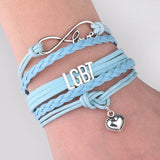 Leather LGBT Bracelet