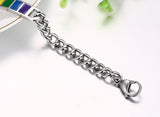 Rainbow Silver Link Chain Bracelet