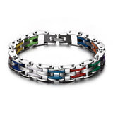 Rainbow Stainless Steel Clasp Bracelet
