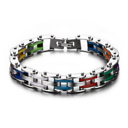 Rainbow Stainless Steel Clasp Bracelet